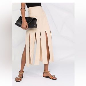 12 storeez wide fringe skirt, brand new with tags still on